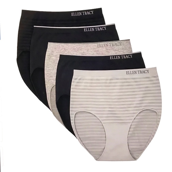 Ellen Tracy Essentials Brief Panties Seamless 5 Piece Women’s Size 6 Medium - Picture 1 of 8